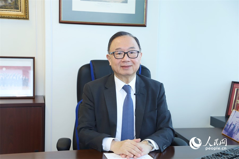全國政協(xié)常委、香港特區(qū)立法會議員廖長江接受人民網(wǎng)專訪。人民網(wǎng) 陳曉琳攝
