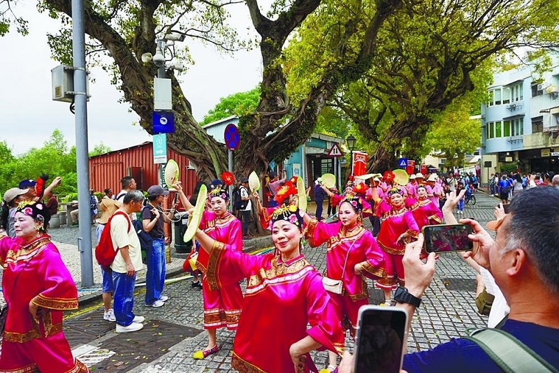 澳門路環(huán)市區(qū)的譚公誕巡游活動(dòng)。澳門佛教總會(huì)供圖