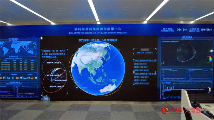 澳門科技大學(xué)澳科衛(wèi)星科學(xué)與應(yīng)用數(shù)據(jù)中心。人民網(wǎng) 嚴(yán)小晶攝